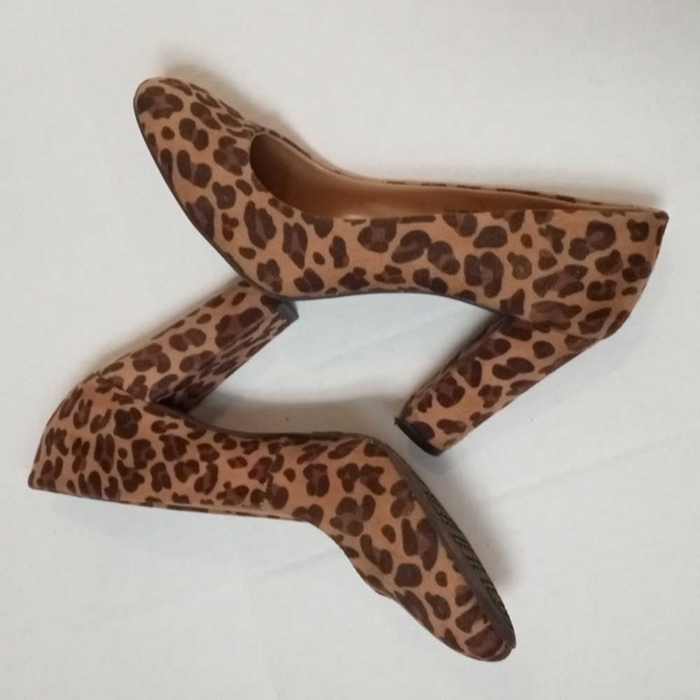 Faux Suede Leopard Heels